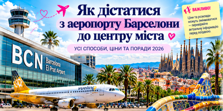 Як дістатися з аеропорту Барселони до центру міста — транспорт і поради туристам.